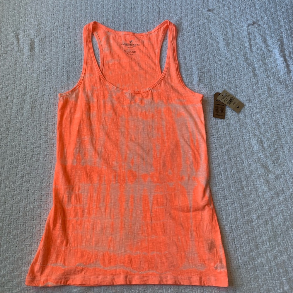American Eagle Neon Coral Racerback Tank Size M NWT